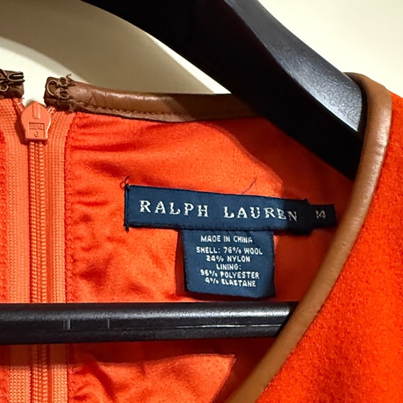 Ralph Lauren Bright Orange Mini Dress - Picture 2 of 5